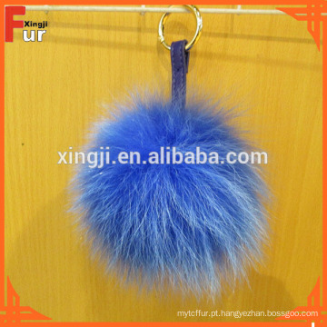 Pele de raposa Pom Pom com chaveiro, 12cm